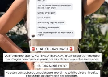 ¡Larissa Riquelme denuncia que estafan con su nombre en Telegram!