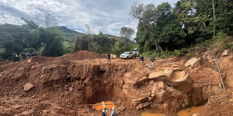 Comitiva encontró una excavación de buscadores de oro en reserva del Ybytyruzu