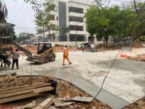 Oñemboty tramo para desagüe pluvial en Asu