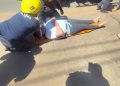 Doña se llevó el susto de vida tras caer a una cuneta en Luque