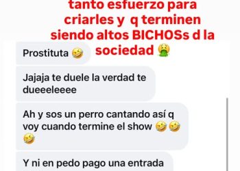 (VIDEO) ¡Cantante fue tratada de “pros7i7u7a” y ella salió a responder con todo!