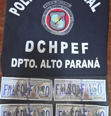 Pareja quiso estafar con dólares truchos