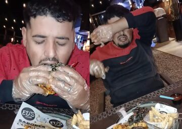 Reto de hamburguesa picante opa vai