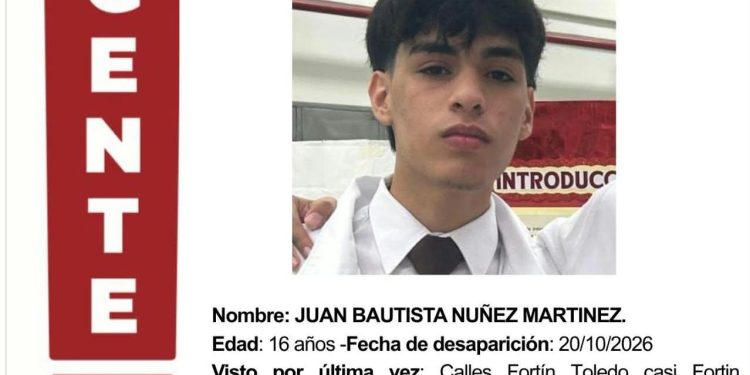 URGENTE.  Buscan desesperadamente a adolescente de 16 años