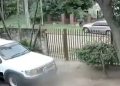 ¡Chofer omuña y atropelló a una mujer por robo de lelu!