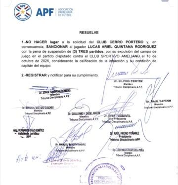 El Tribunal de la APF decidió mantener la suspensión de Quintana
