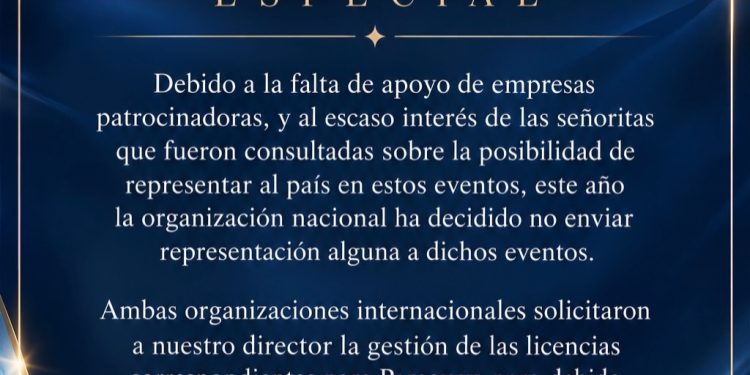 ¡Ndérana! Paraguay no tendrá Misses por falta de sponsors